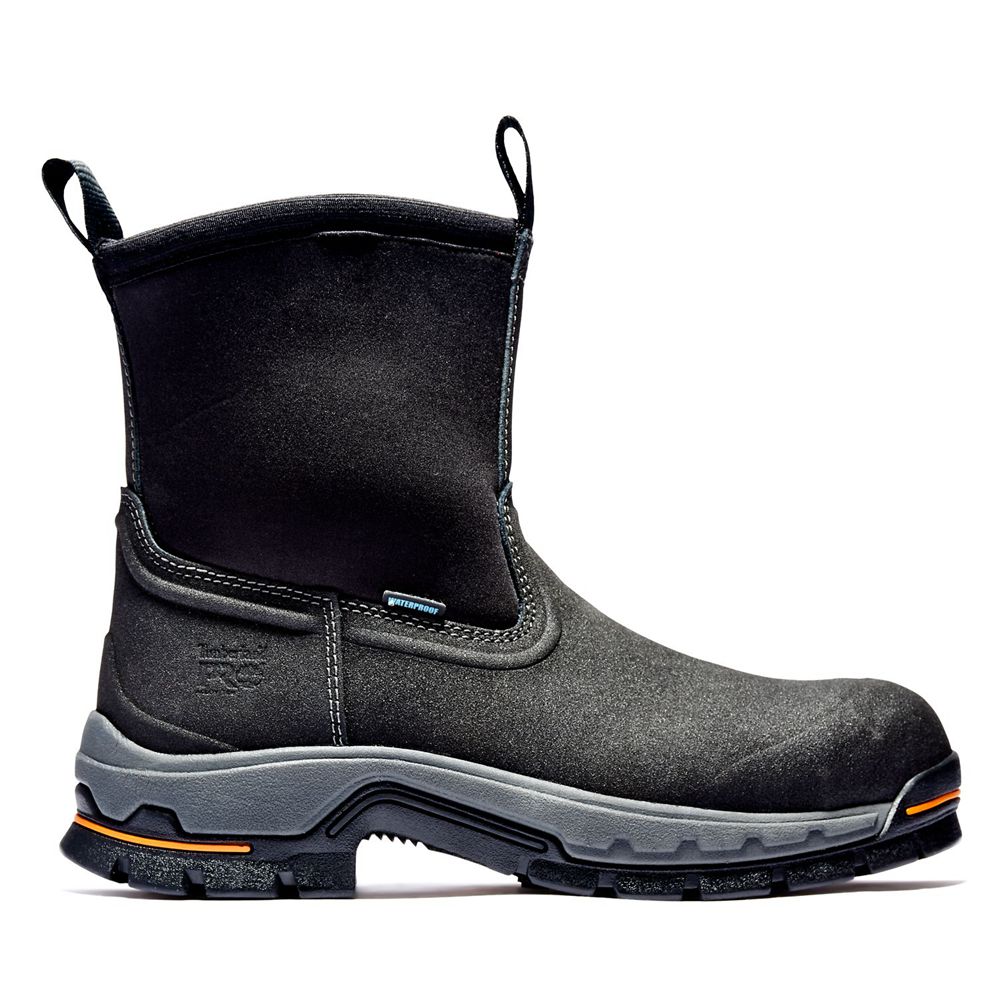 Timberland Mens Work Boots PRO® Stockdale Alloy Toe Wellington - Black - India PC0915783